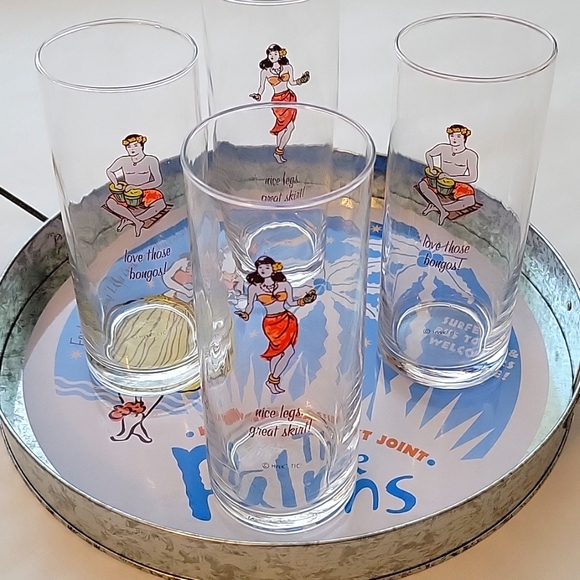 Hallmark Other - Vintage Hallmark Tray & 4 Glasses Never Used 😉 Offers Welcome